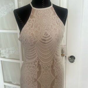 Morgan & Co White lace dress Ivory / Nude Wedding Prom